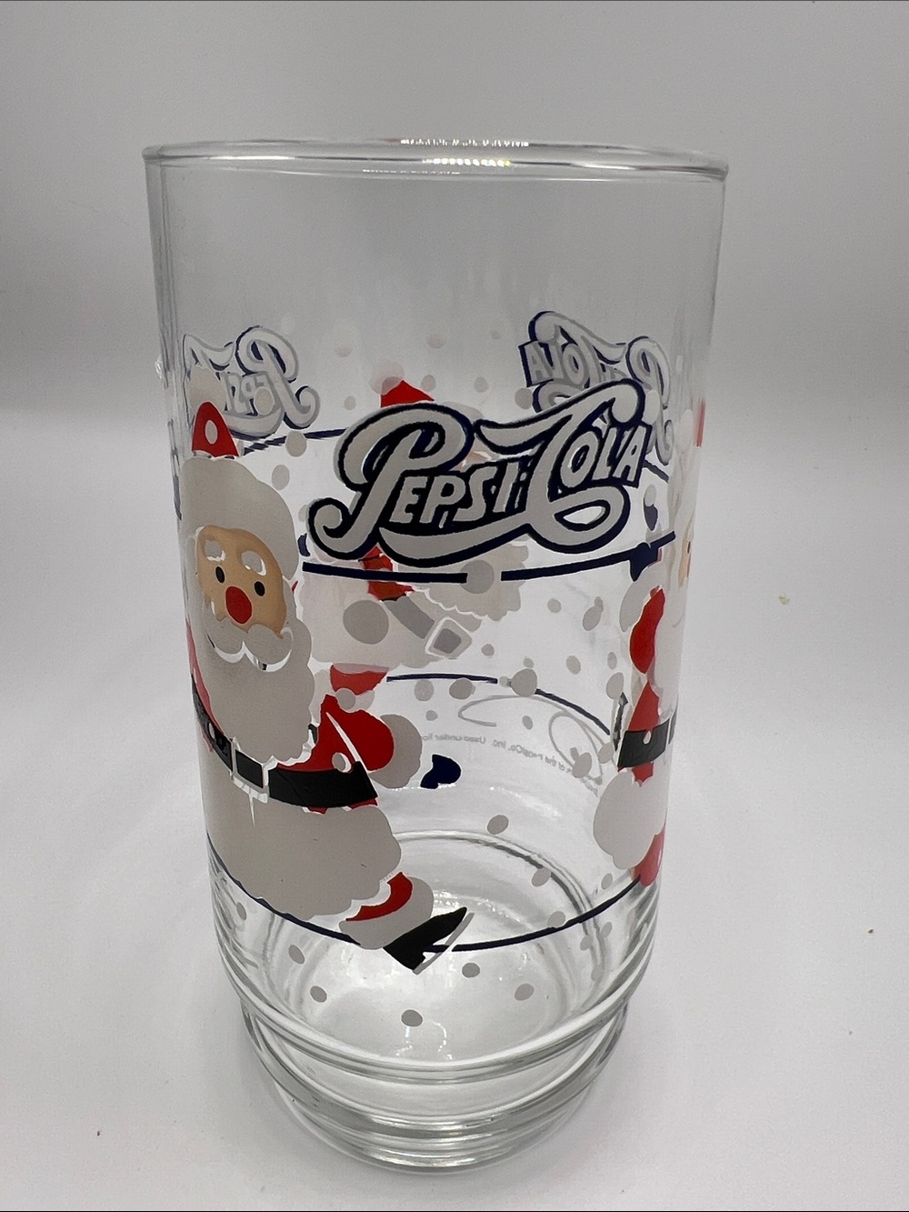 Pepsi-Cola Santa Holiday Glass - Red and White